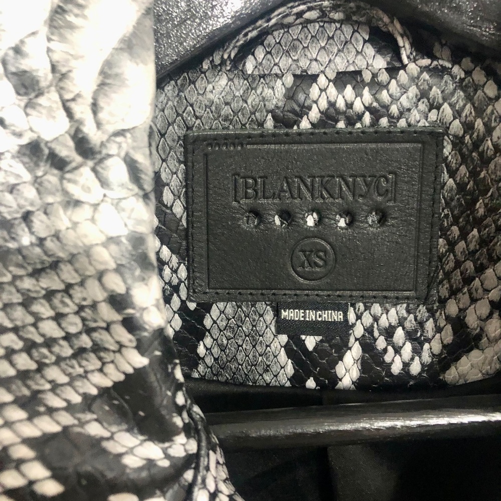 Blank nyc snakeskin print leather jacket - Picture 2 of 3